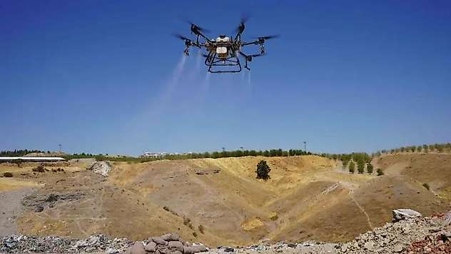 Kahta'da sivrisinekle mücadelede dronlu çözüm