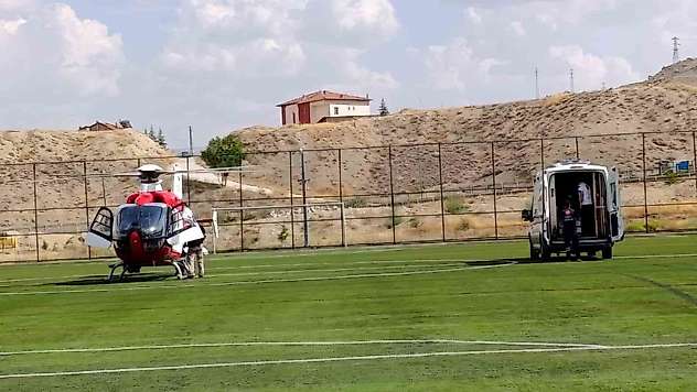 84 yaşındaki hasta hava ambulansıyla Malatya'ya sevk edildi