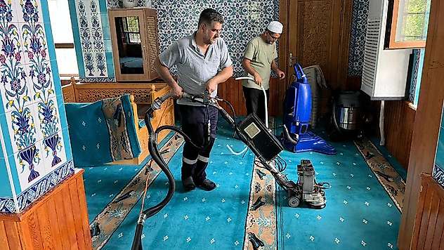 Adıyaman Belediyesinden ibadethanelerde temizlik çalışması