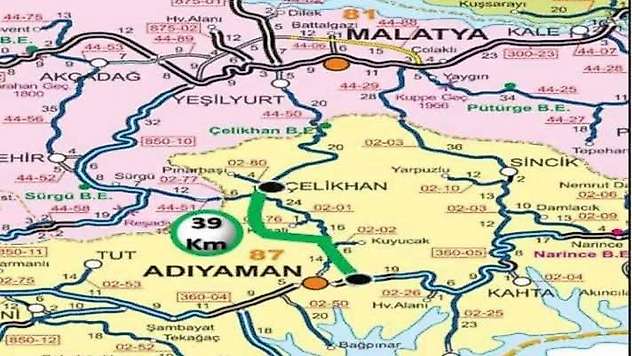 Adıyaman Çelikhan arası yol ihalesi yapıldı