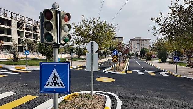Adıyaman'da depremde hasar gören Trafik Parkı yenilendi