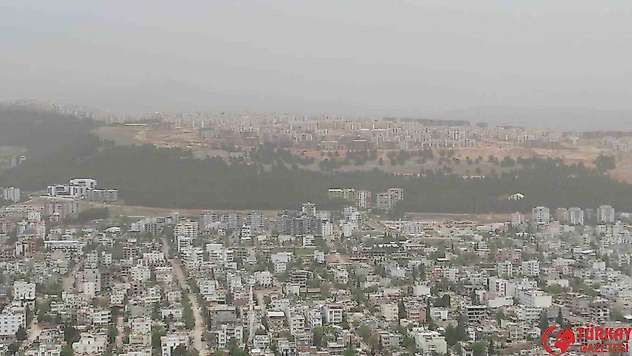 Adıyaman'da toz bulutu dronla görüntülendi