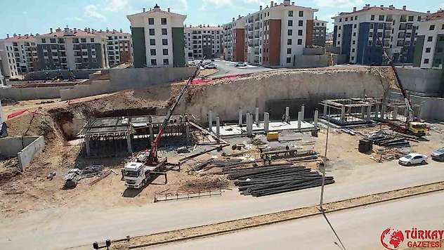 Adıyaman İndere toplu konut alanında ticaret merkezleri yapılıyor