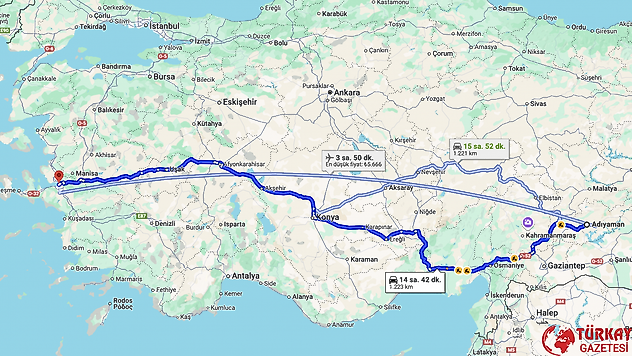 Adıyaman İzmir arası kaç km? Otomobil, tren, otobüs ve uçakla kaç saat?