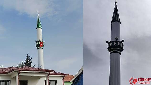 Akçakaya Köyü Camisi yeni minaresine kavuştu