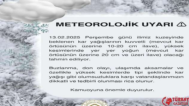 Çelikhan kaymakamlığından meteorolojik uyarı