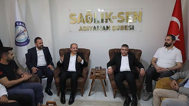 Doğan'dan ve Barutçu'dan Sağlık-Sen Adıyaman Şubesine ziyaret