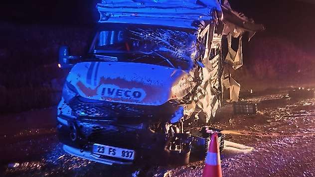 Doğanşehir'de tır ile minibüs çarpıştı: 1 yaralı