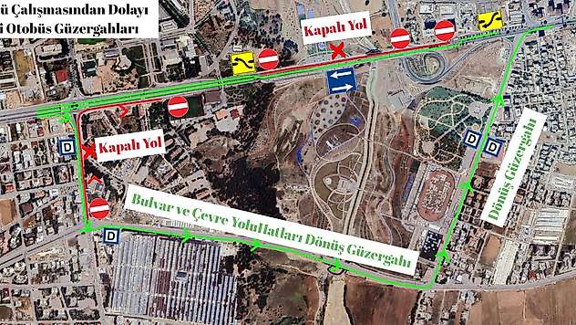 Eğriçay Köprüsü'nde Kavşak ve Yol Çalışması nedeniyle güzergâh değişikliği