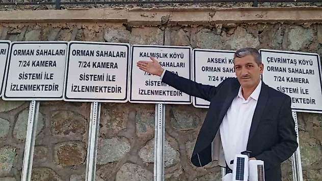 Elazığ'da alkışlanacak hareket: Muhtar ormanlık alanlara kamera sistemi taktırdı