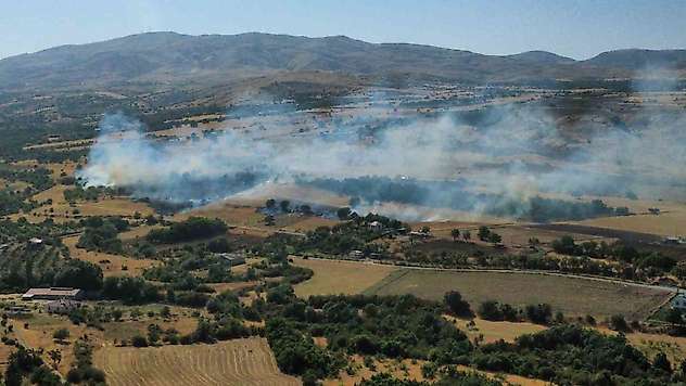 Elazığ'da anız ve bahçe yangını