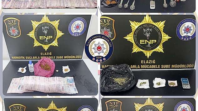 Elazığ'da uyuşturucuyla mücadele: 8 tutuklama