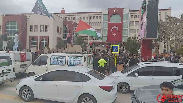 Erciş'te Filistin'e destek yürüyüşü