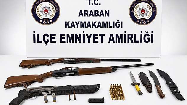 Gaziantep'te 3 adet ruhsatsız tüfek ele geçirildi: 1 gözaltı
