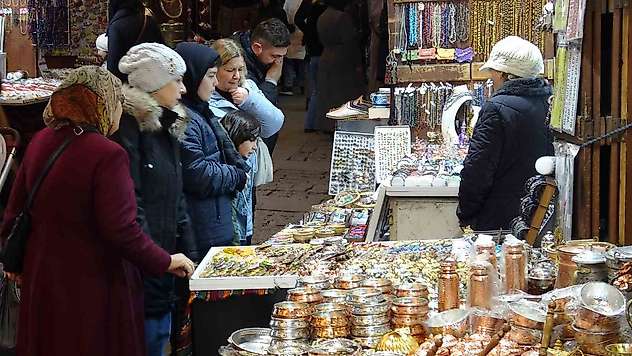 Gaziantep'teki tarihi çarşılarda yarıyıl tatili yoğunluğu