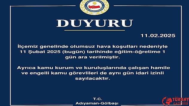 Gölbaşı'nda eğitime kar engeli : Okullar 1 Gün tatil edildi
