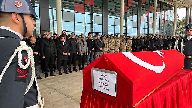 Sincik'te hayatını kaybeden uzman çavuş için tören düzenlendi
