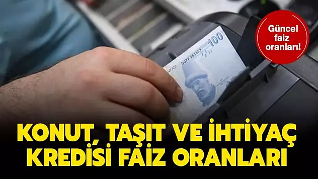 İhtiyaç taşıt ve konut kredisinde faizler değişti: işte yeni oranlar