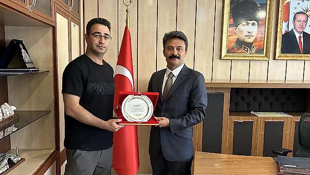 İlçe Jandarma Komutanı Kara'dan Kaymakam Aslan'a veda ziyareti