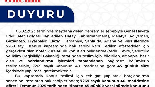 Kahta Kaymakamlığından önemli duyuru: Son Gün 14 Ağustos 2025