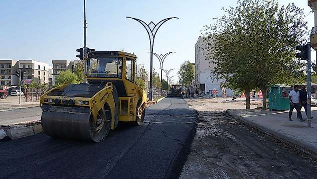 Karapınar Mahallesi'nde asfalt çalışmalarında son etap başladı