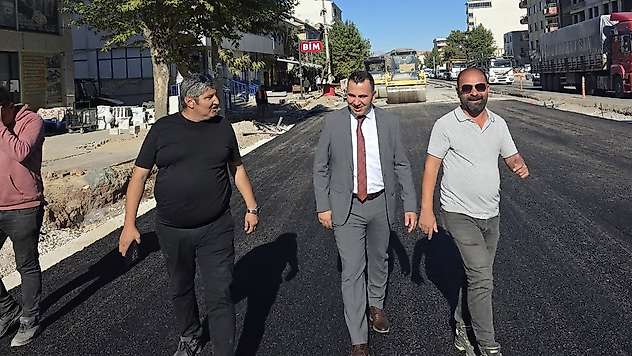 Kaymakam Algın anayol çalışmalarını yerinde inceledi