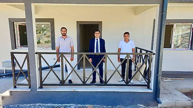 Kaymakam Güngör, köylerde yürütülen kalıcı konut çalışmalarını yerinde incelendi