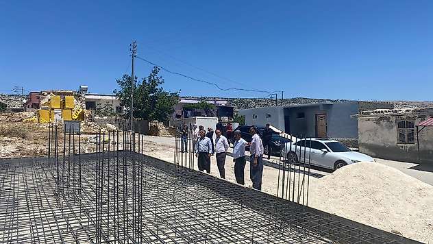 Kaymakam Partal taziye evi inşaatlarını inceledi