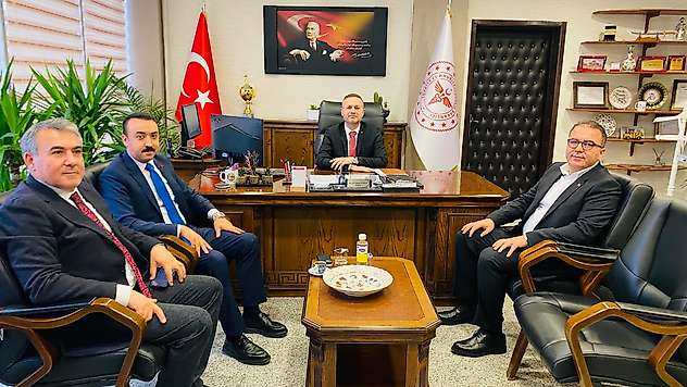 Kaymakam Pelvan ve Başkan Fırat'tan Başhekim Turgut'a ziyaret