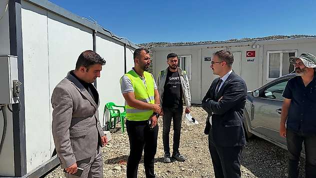 Kaymakam Yıldız Sosyal Konut inşaatlarını inceledi