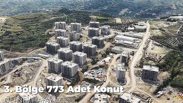 Koçören Mahallesi'nde afet konutları yükseliyor