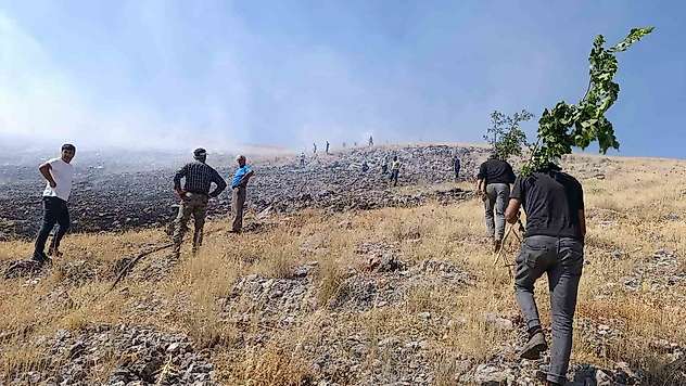 Malatya'da anız yangını