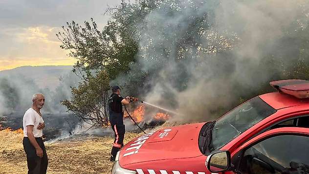 Malatya'da besi tesisinde yangın