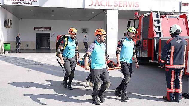 Malatya Eğitim ve Araştırma Hastanesi'nde yangın tatbikatı