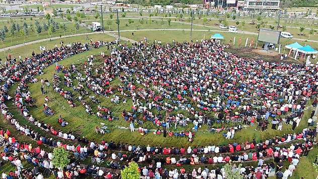 Malatyalılar milli heyecanı Yüzüncü Yıl Kent Parkı'nda yaşadı