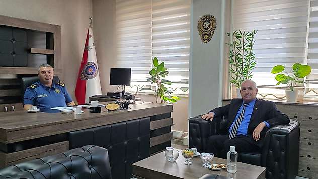 NEFSAD Başkanı Mente'den Erdemli ilçe Emniyet müdürü Yeniay'a ziyaret
