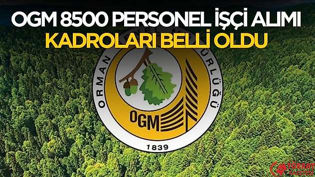 OGM 8500 personel işçi alımı kadroları belli oldu