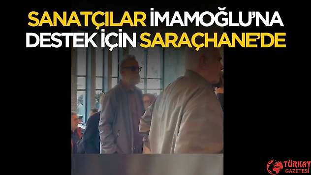 Sanat camiası İmamoğlu'na destek için Saraçhane'de