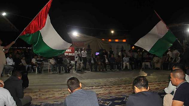 Şanlıurfa'da Sumud Filosu'na destek nöbeti