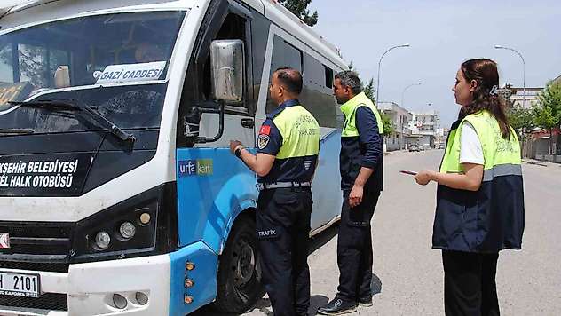 Şanlıurfa'da toplu taşıma araçları denetlendi