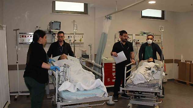 Sular Akademi Hastanesi'nde afet tatbikatı