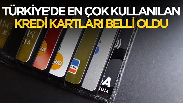 Türkiye'de en çok kullanılan kredi kartları belli oldu