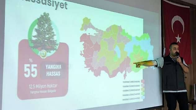 Türkiye Petrolleri Ortaokulu'nda Yeşil Vatan projesi kapsamında sunum gerçekleştirildi