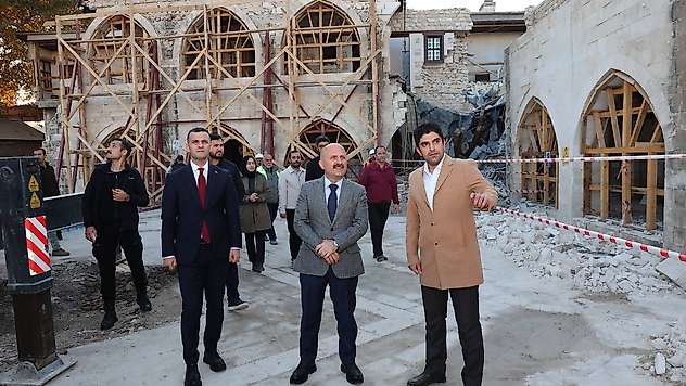 Tuz Hanı'nda restorasyon çalışması devam ediyor