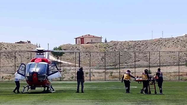 Ülseratif kolit hastası hava ambulansıyla Malatya'ya sevk edildi