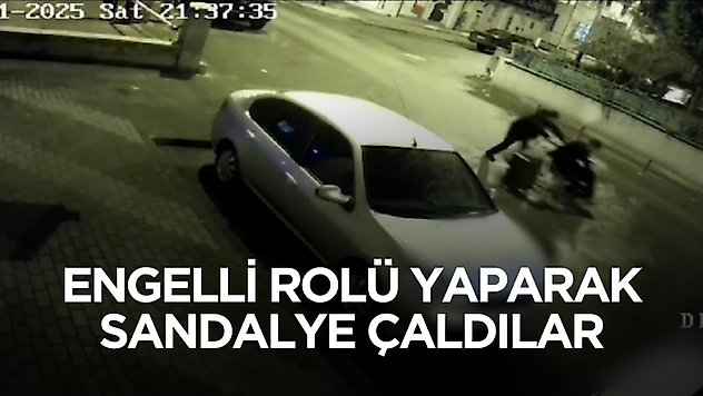 Vicdanlar 10 saniyeliğine yok oldu: Engelli rolü yapıp tekerlekli sandalye çaldılar