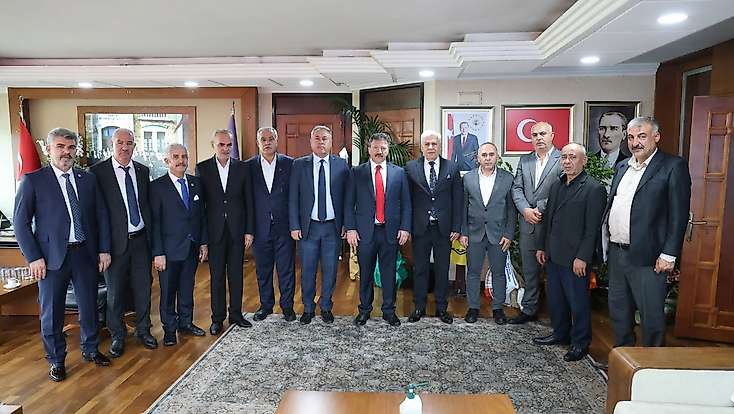 Adıyaman Esnaf Odaları Başkanlarından TESK Genel Başkanı Yiğiner’e ziyaret