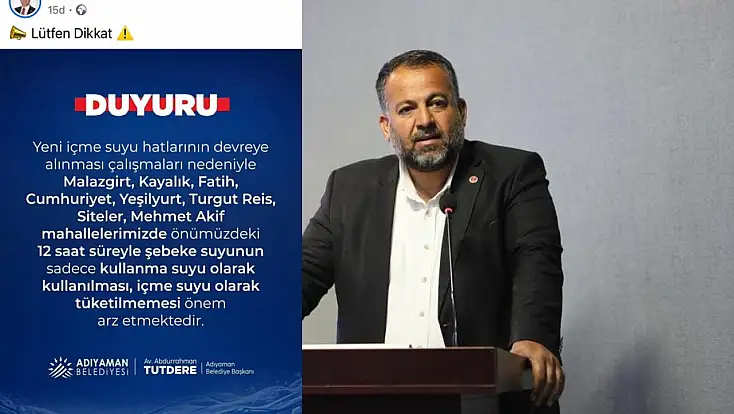Başkan Asnuk’tan Adıyaman Belediyesine tepki