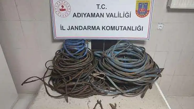 Su motorlarına ait kabloları çalan 2 şüpheli gözaltına alındı