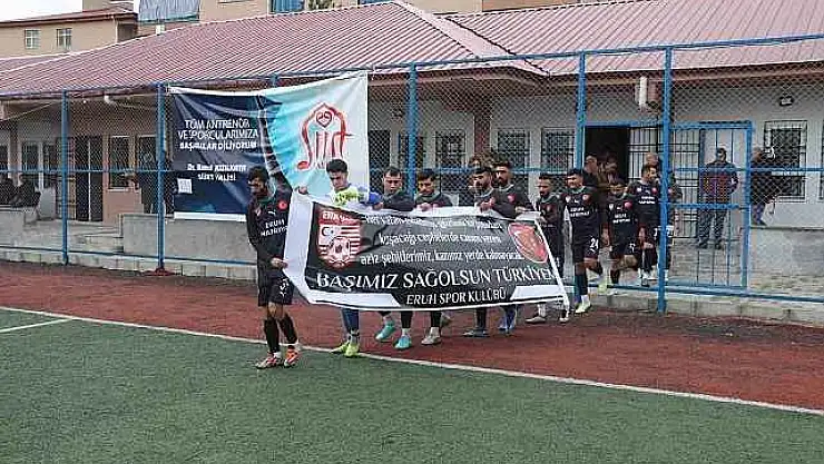 Eruhspor, şehitler için sahaya siyah forma ile çıktı